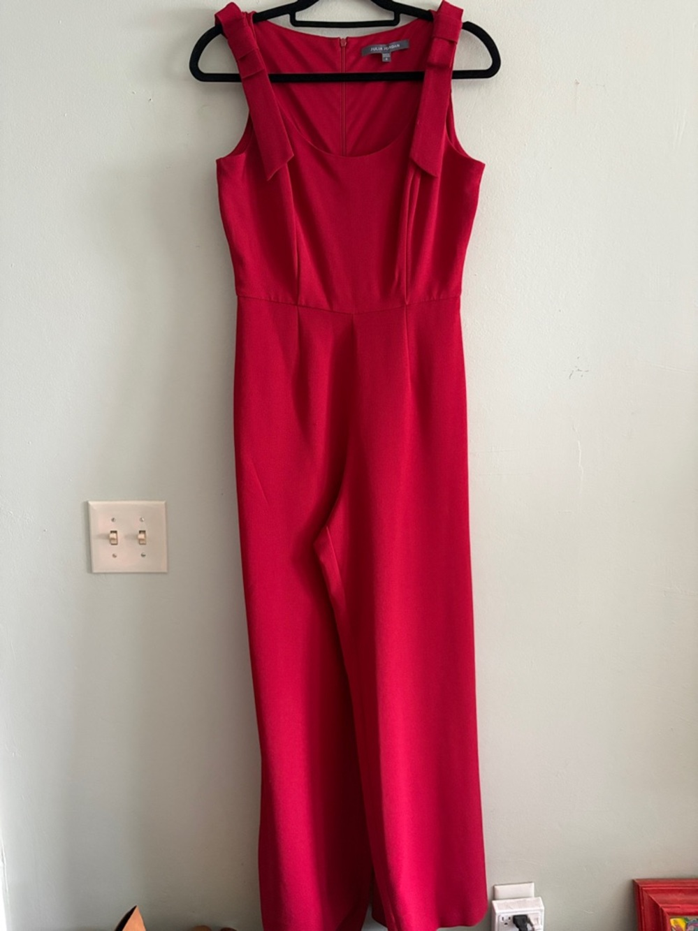 Julia Jordan Red Sleeveless Jumpsuit with Wide Leg 4
